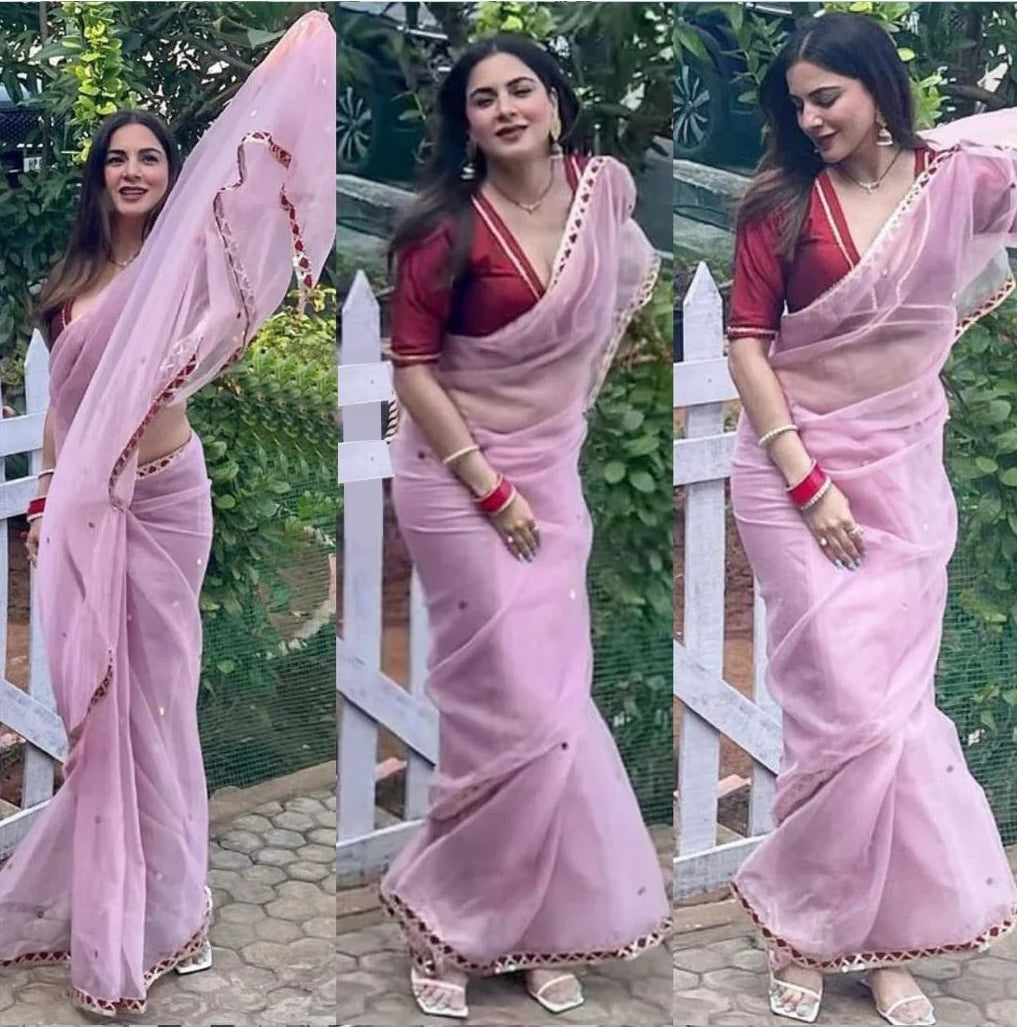 Taari work saree