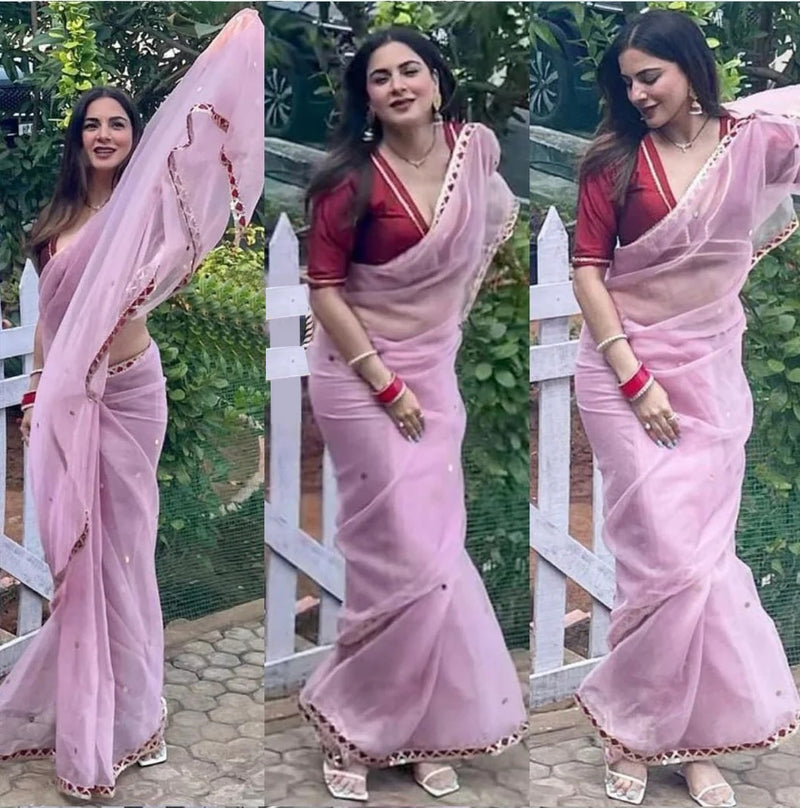 Taari work saree