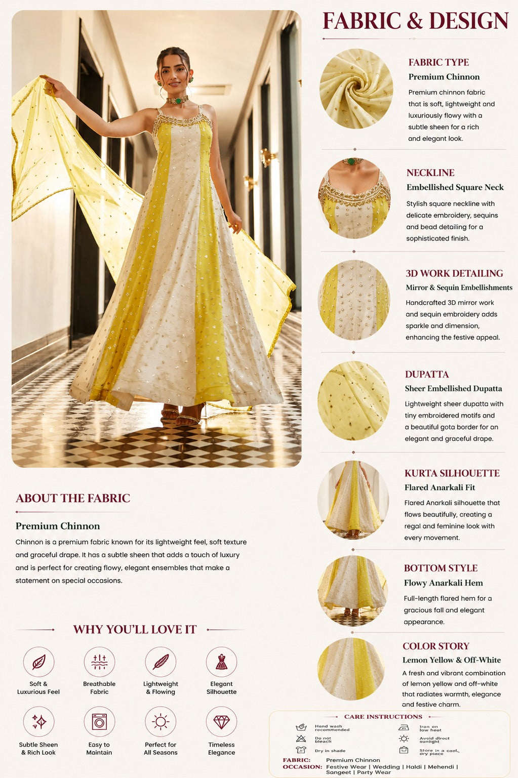 Glow Getter Chinnon Anarkali Set