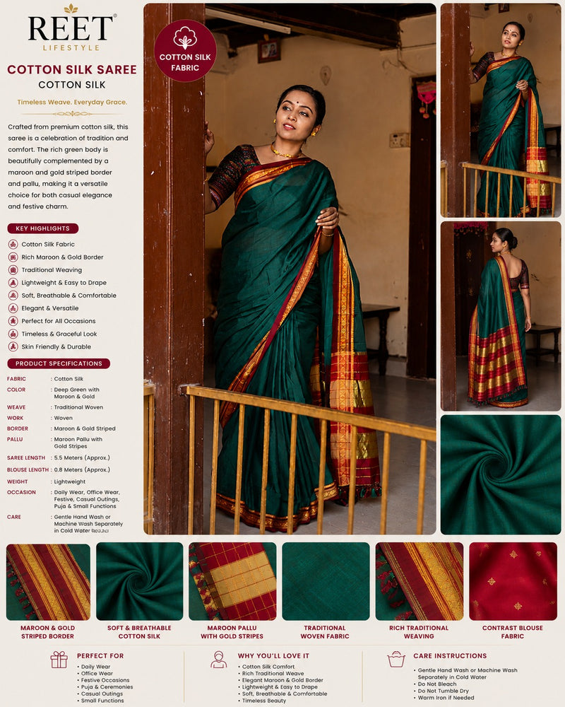Riwaayat Ilkal Pure Resham Saree