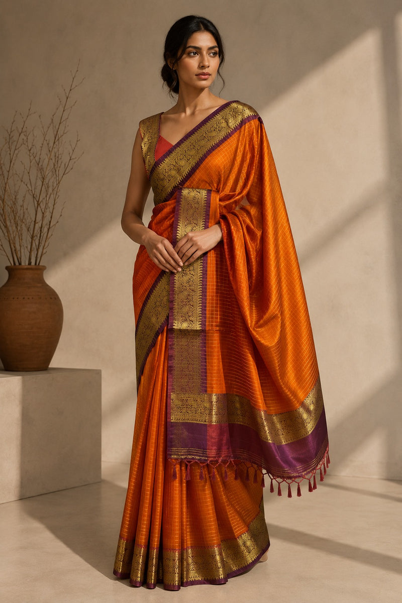 Kesar Royale Silk Semi Banarasi Saree