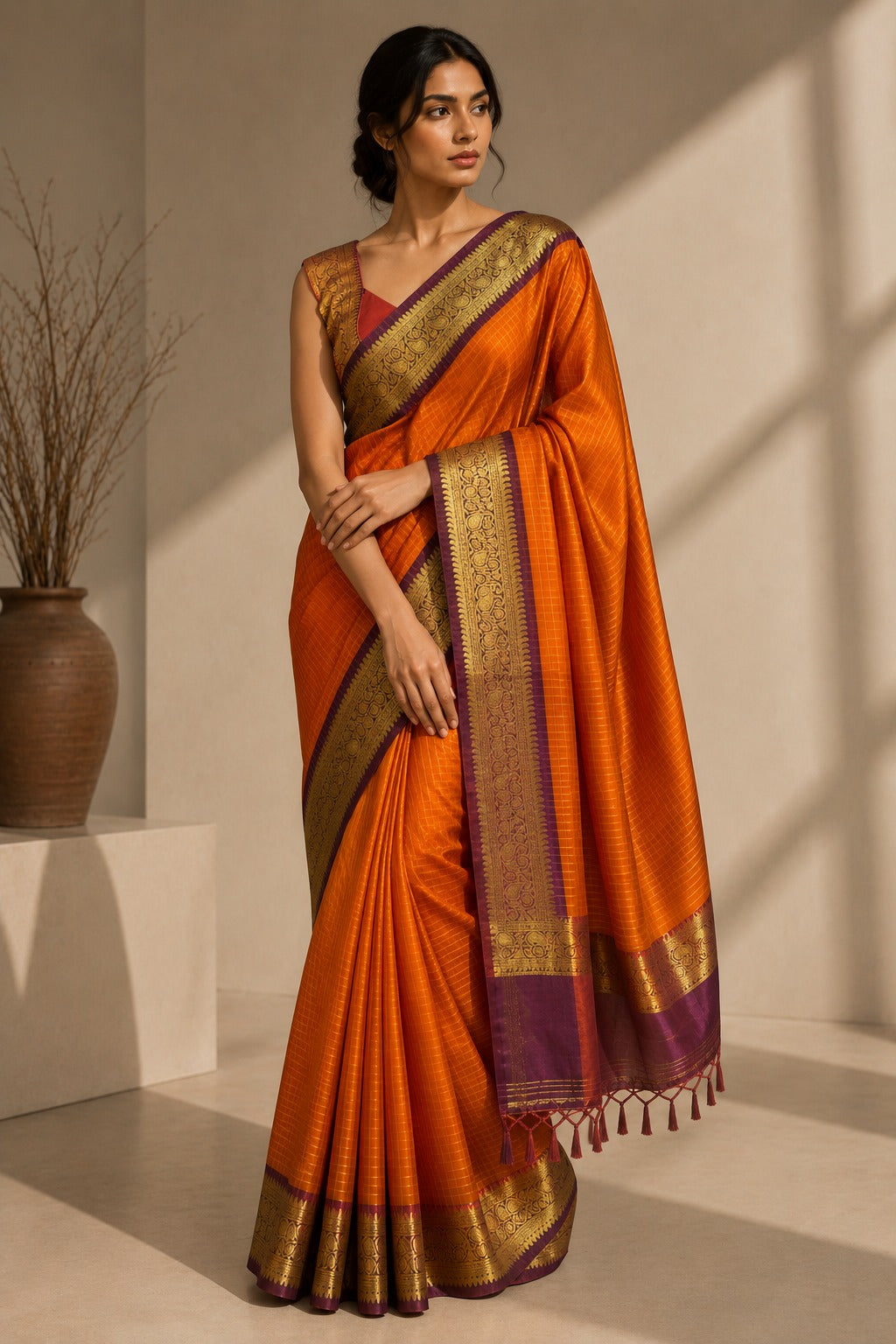 Kesar Royale Silk Semi Banarasi Saree