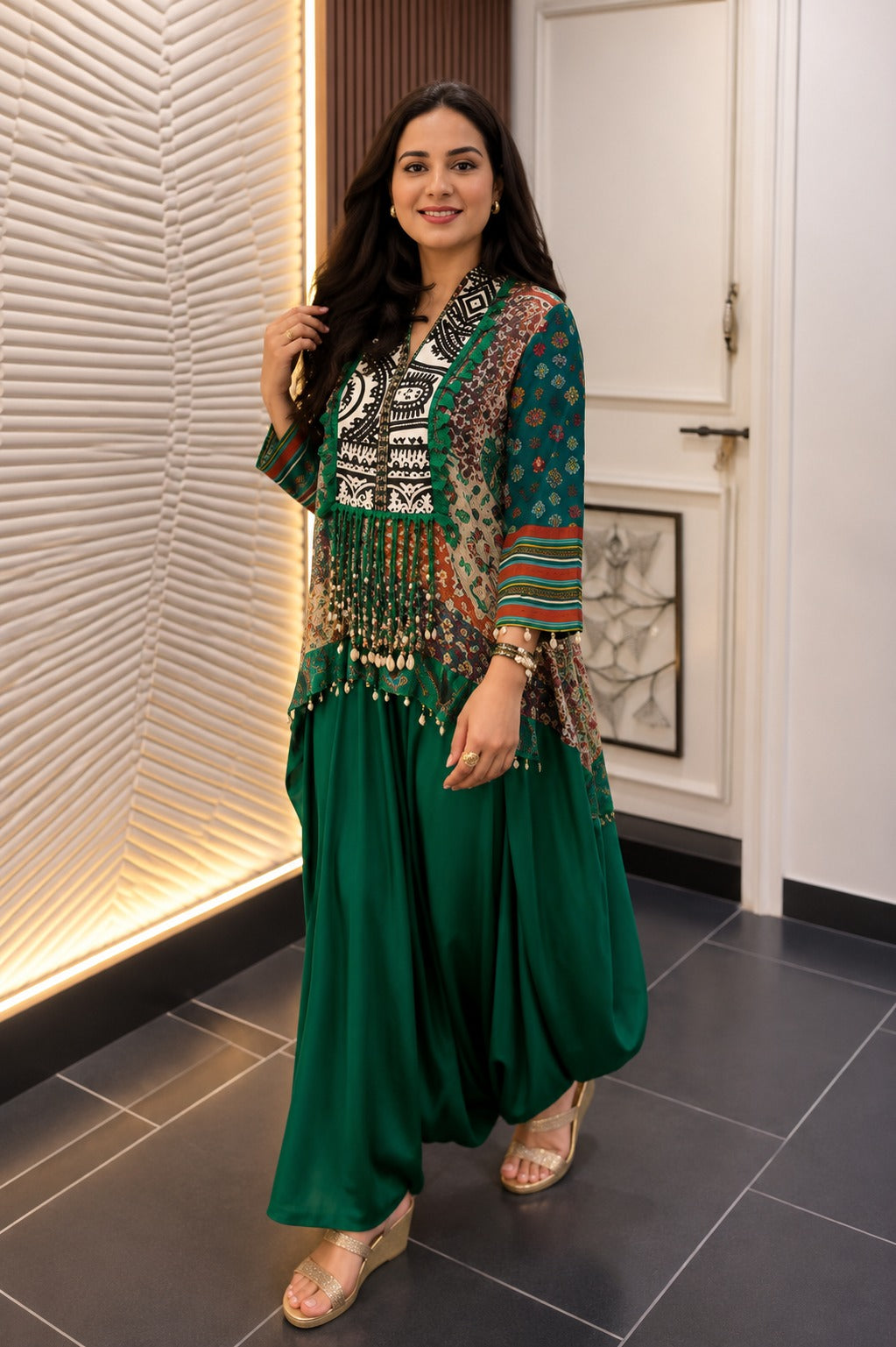 Emerald Muse Farshi Suit Set