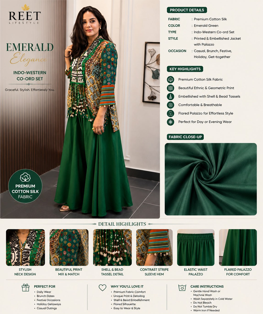 Emerald Muse Farshi Suit Set