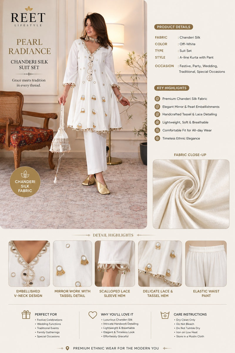 Noor Ivory Luxe Co-ord Set