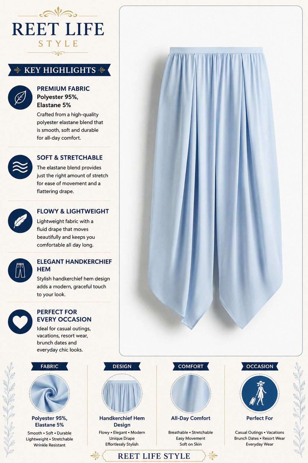 Skyflow Draped Co-ord Set Pull-On Balloon pants for Women