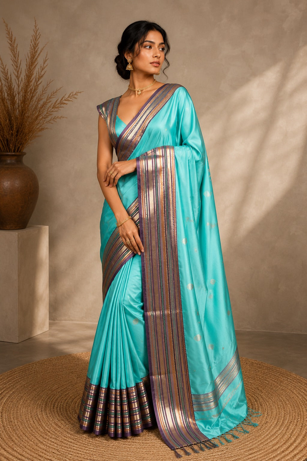 Kesar Royale Silk Semi Banarasi Saree