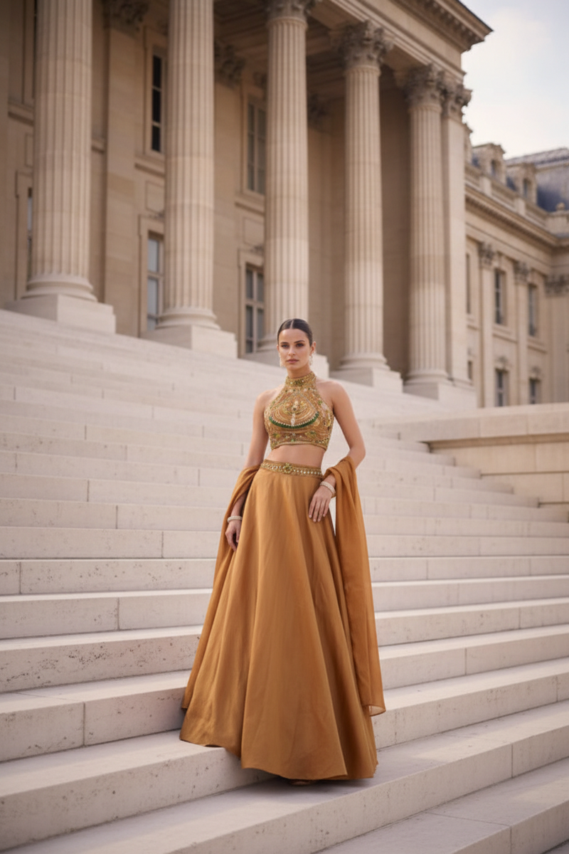Met Gala-Inspired Amethyst Couture Lehenga