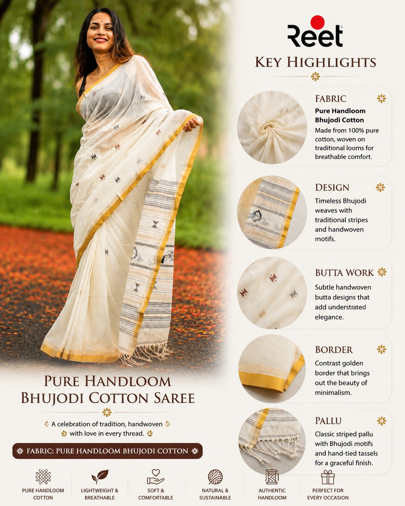 Ivory Grace Handloom Saree