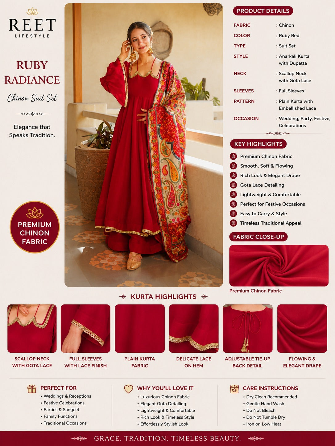Noor Surkh Meher Anarkali Suit Set