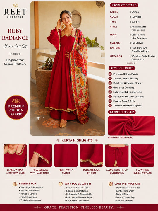 Noor Surkh Meher Anarkali Suit Set
