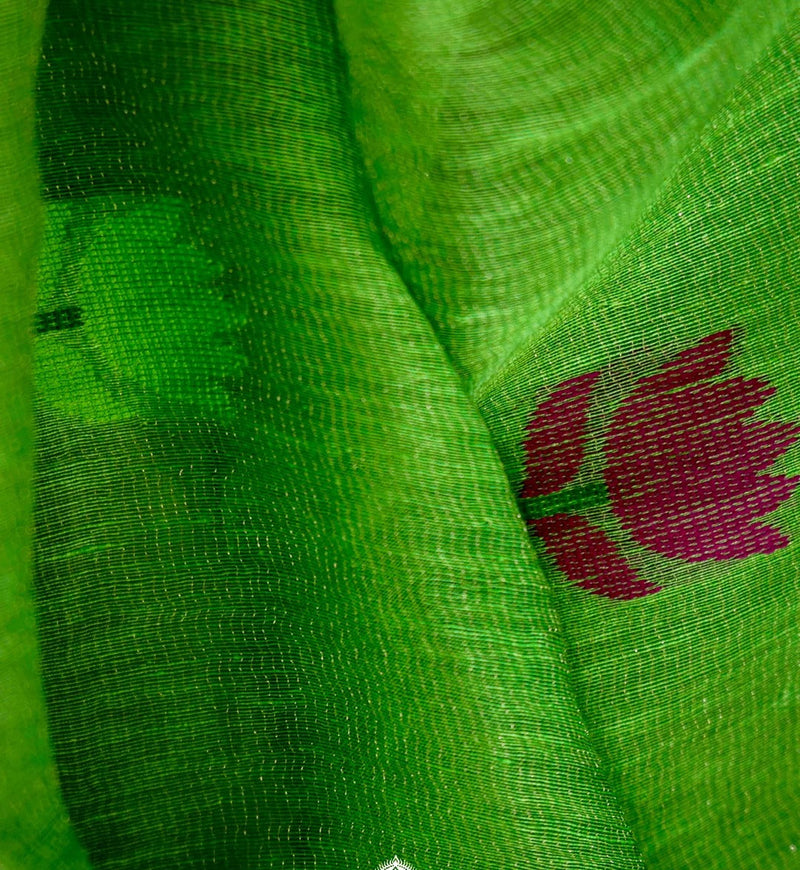 Rajvanshi Silk Linen Jamdani Saree