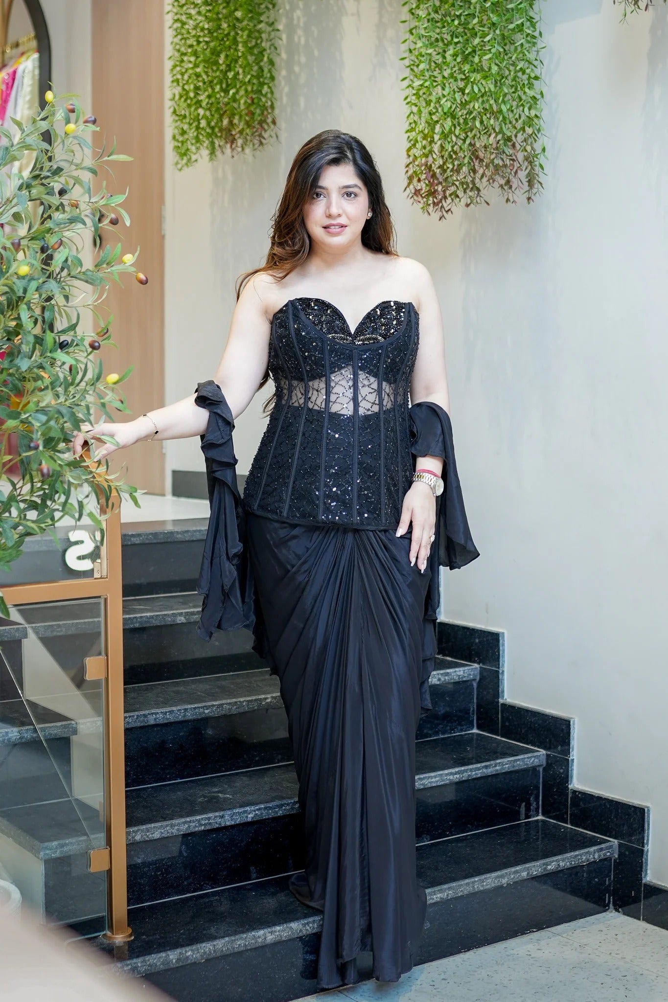 Graceful Embroidered Indowestern Outfit