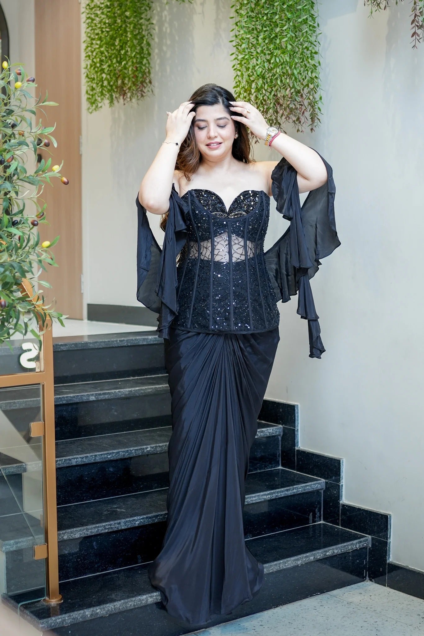 Graceful Embroidered Indowestern Outfit