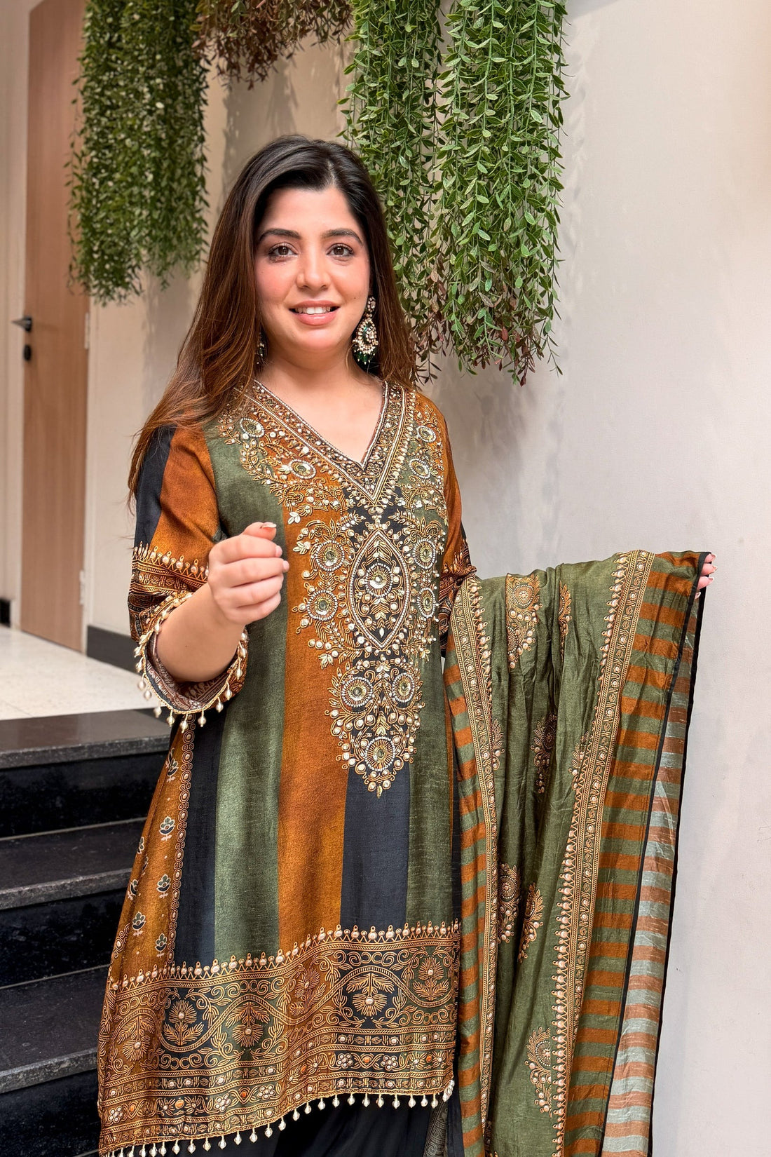 Ethnic Farshi Salwar Set with Dupatta