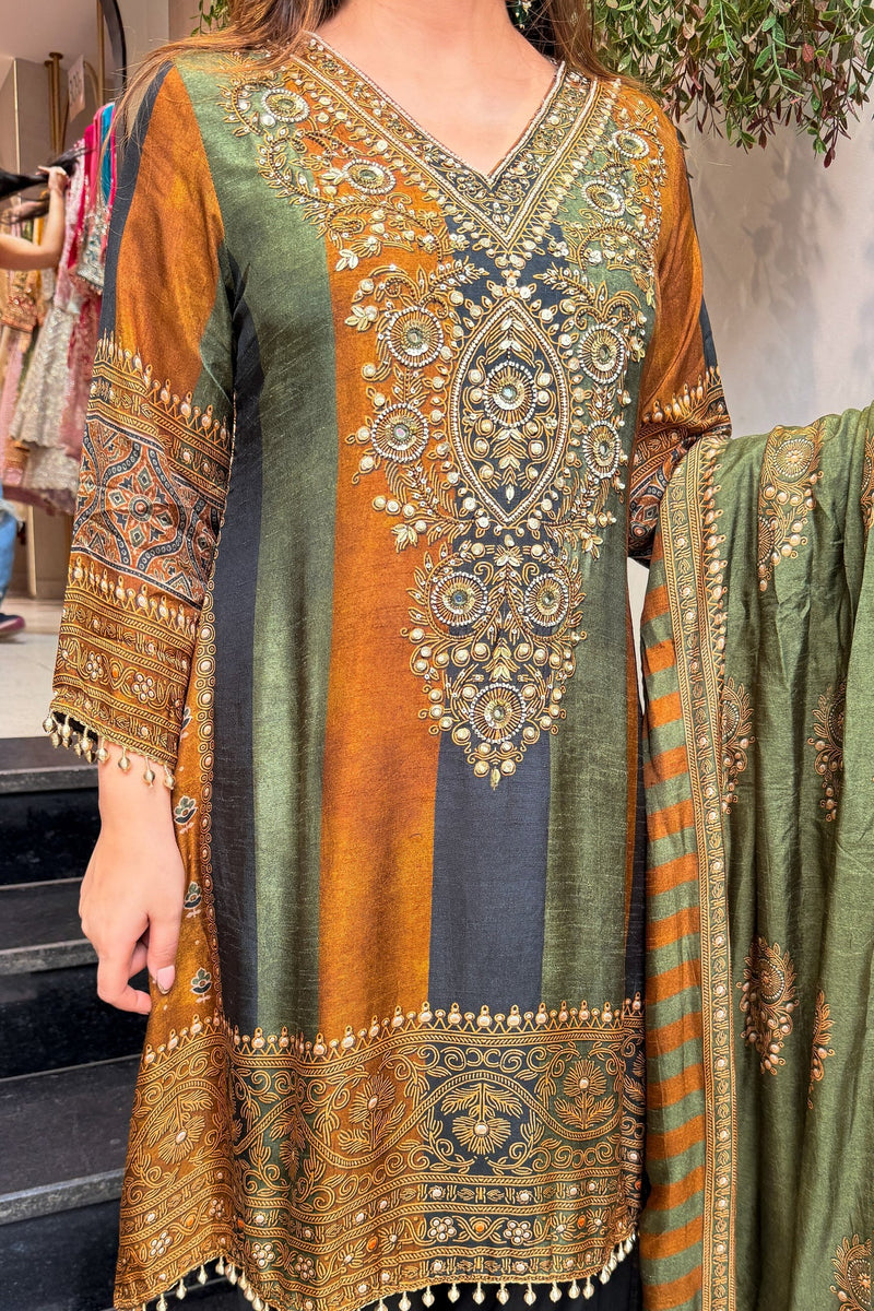 Ethnic Farshi Salwar Set with Dupatta