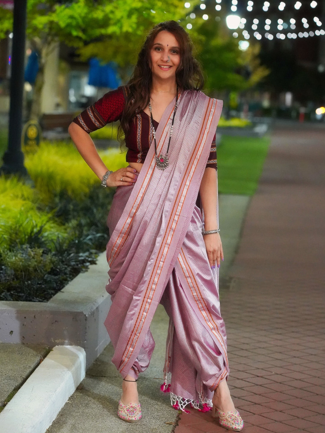 Women's Traditional Khun Saree or Customize into Nauvari Saree Handloom Ethnic Wear