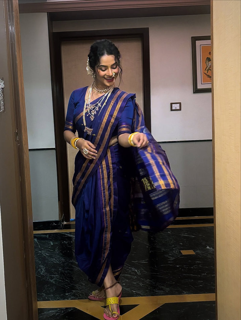 Narayan Peth Parampara 9-Yard Nauvari Saree