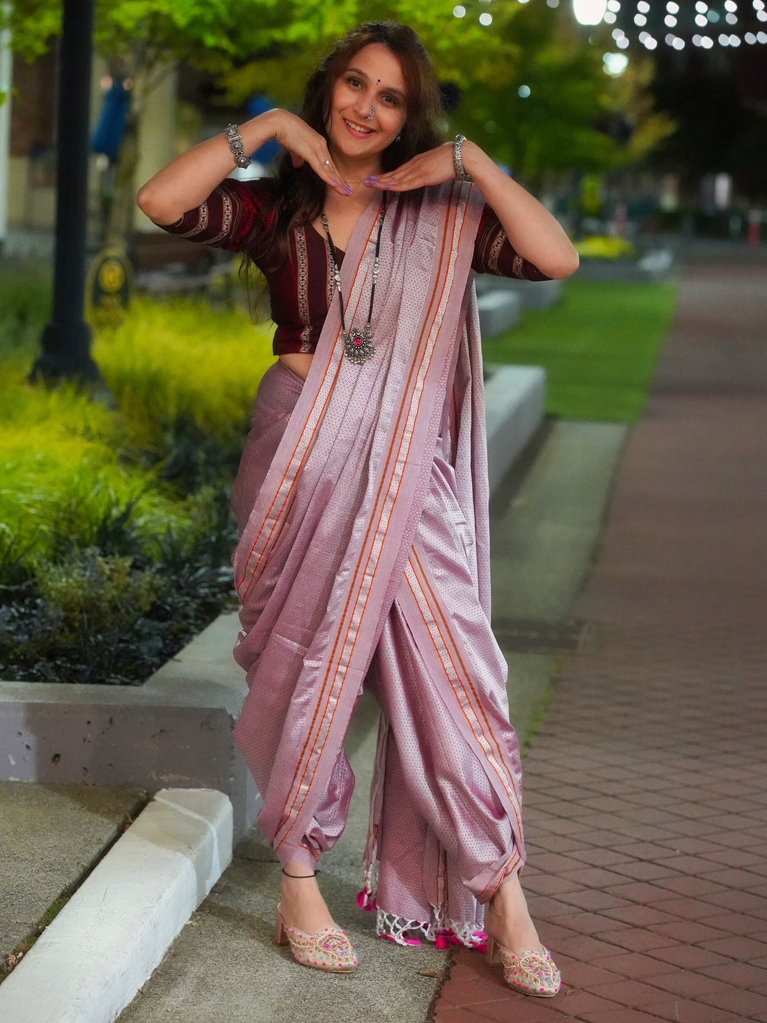 Women's Traditional Khun Saree or Customize into Nauvari Saree Handloom Ethnic Wear