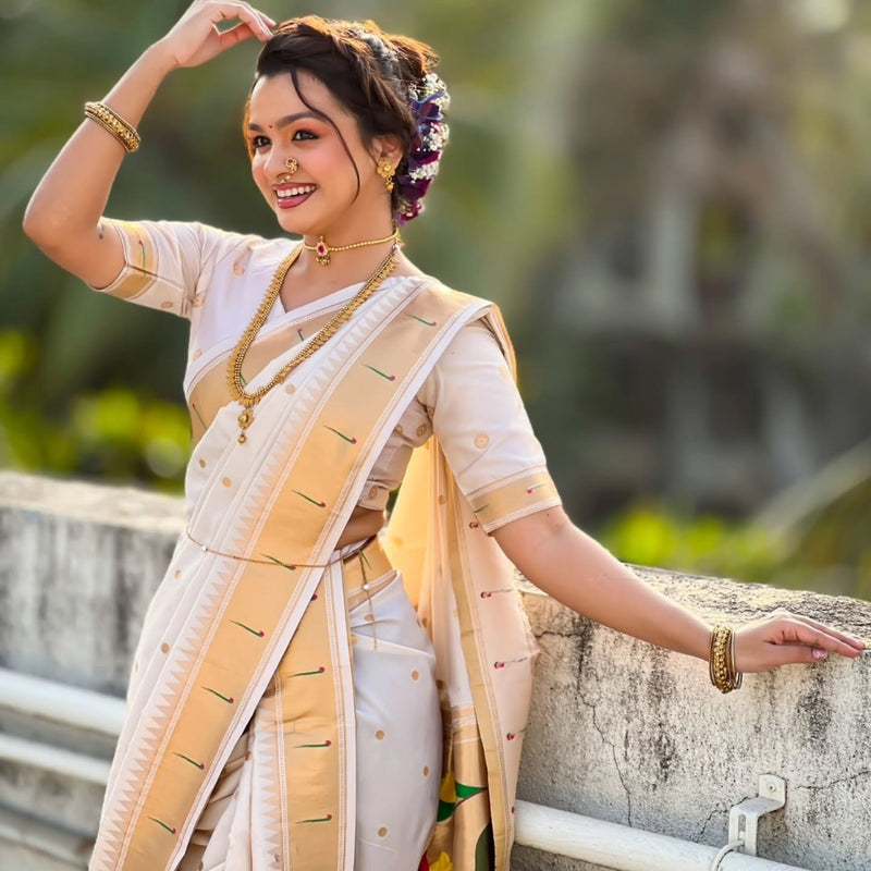 Mayur Varnika Soft Silk Paithani Nauvari Saree