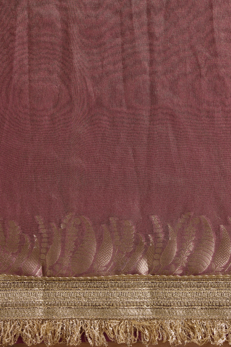 Pink Banarasi Tissue Ready-to-Wea Saree