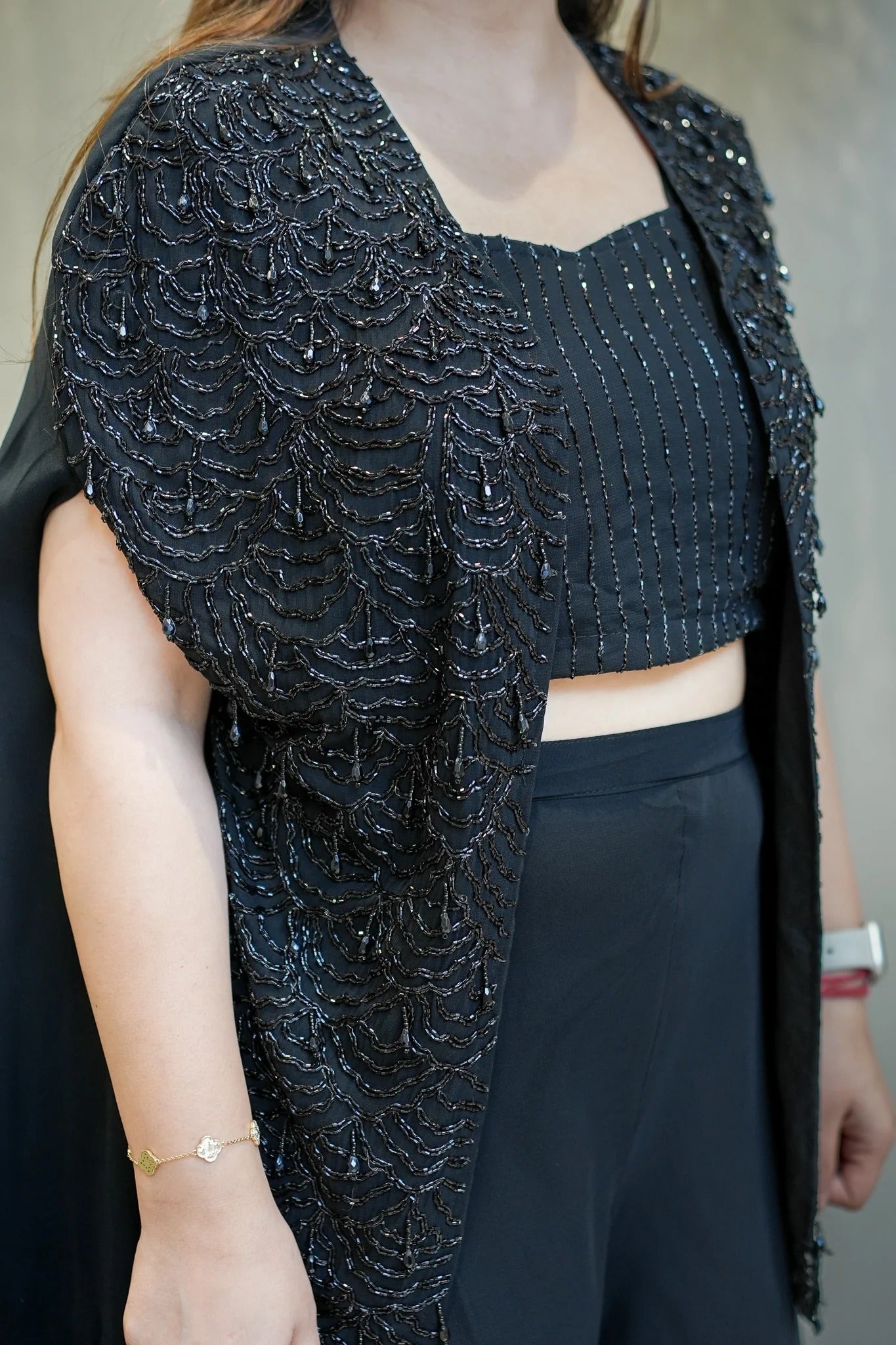 Graceful Embroidered Three Piece Set