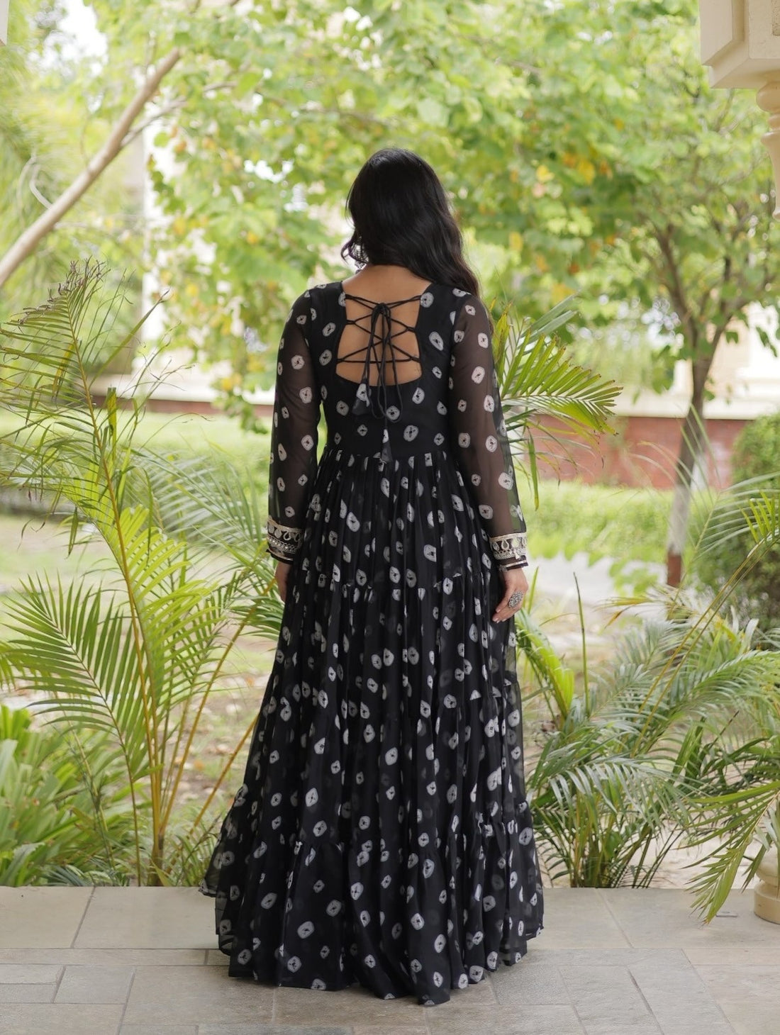 Riva Folk Bandhani Kutchhi Patchwork 12-Meter Flare Gown