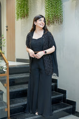 Graceful Embroidered Three Piece Set