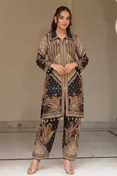 Ethnic Paisley Print Crepe Co-Ord Set