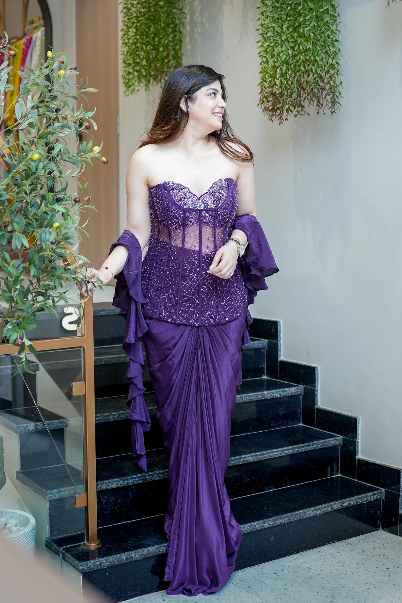 Graceful Embroidered Indowestern Outfit