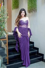 Graceful Embroidered Indowestern Outfit