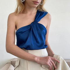 One Shoulder Crop Top