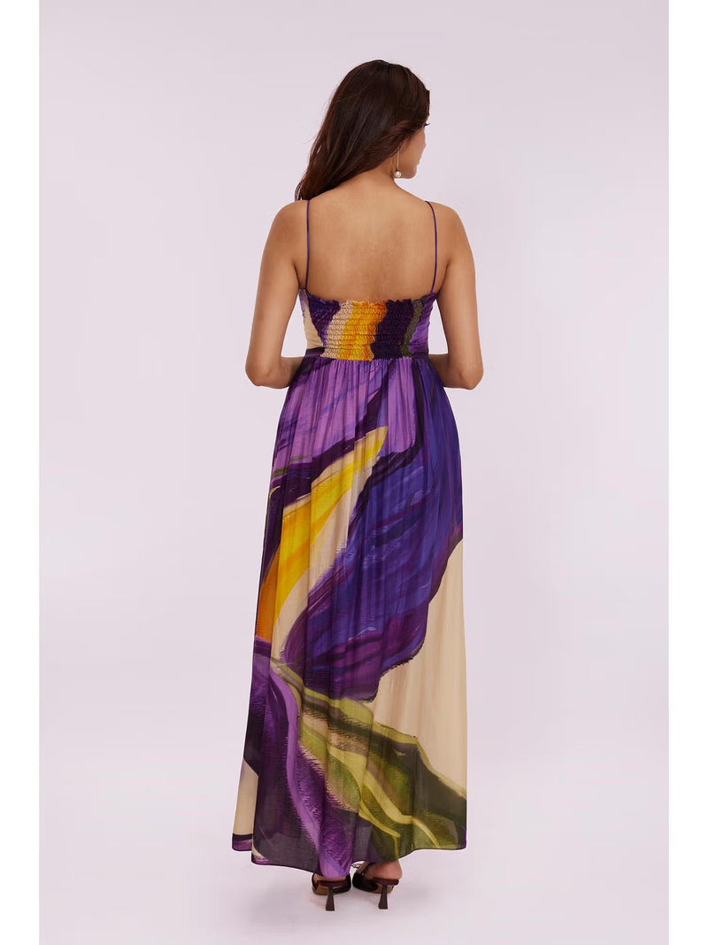 Wisteria Viscose Printed Maxi Dress