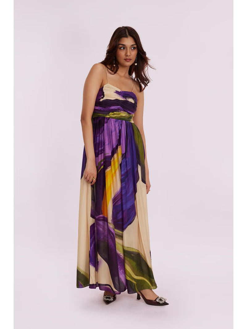 Wisteria Viscose Printed Maxi Dress