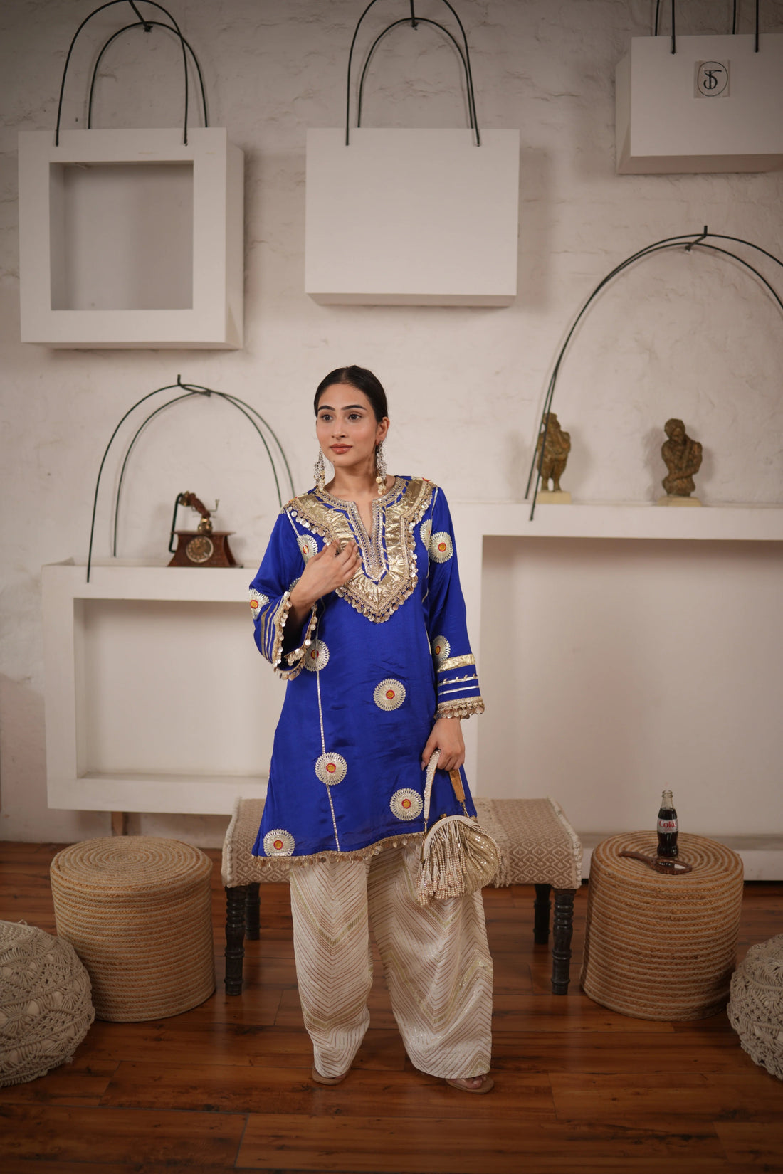 Mehfil Short A-line Kurta Pant Set
