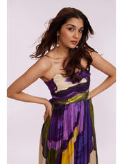 Wisteria Viscose Printed Maxi Dress