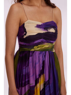 Wisteria Viscose Printed Maxi Dress