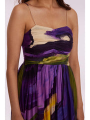 Wisteria Viscose Printed Maxi Dress