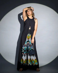 French Crepe Multicolor Tribal Print Co-Ord