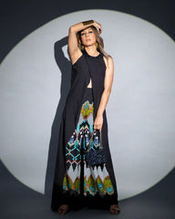 French Crepe Multicolor Tribal Print Co-Ord