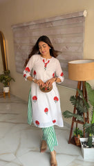 Cotton Slub Snow Petal Co-Ord Set