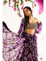 Raga Bela Sequined Silk Strap Blouse