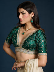 Emerald Jaal Royale Embroidered Blouse