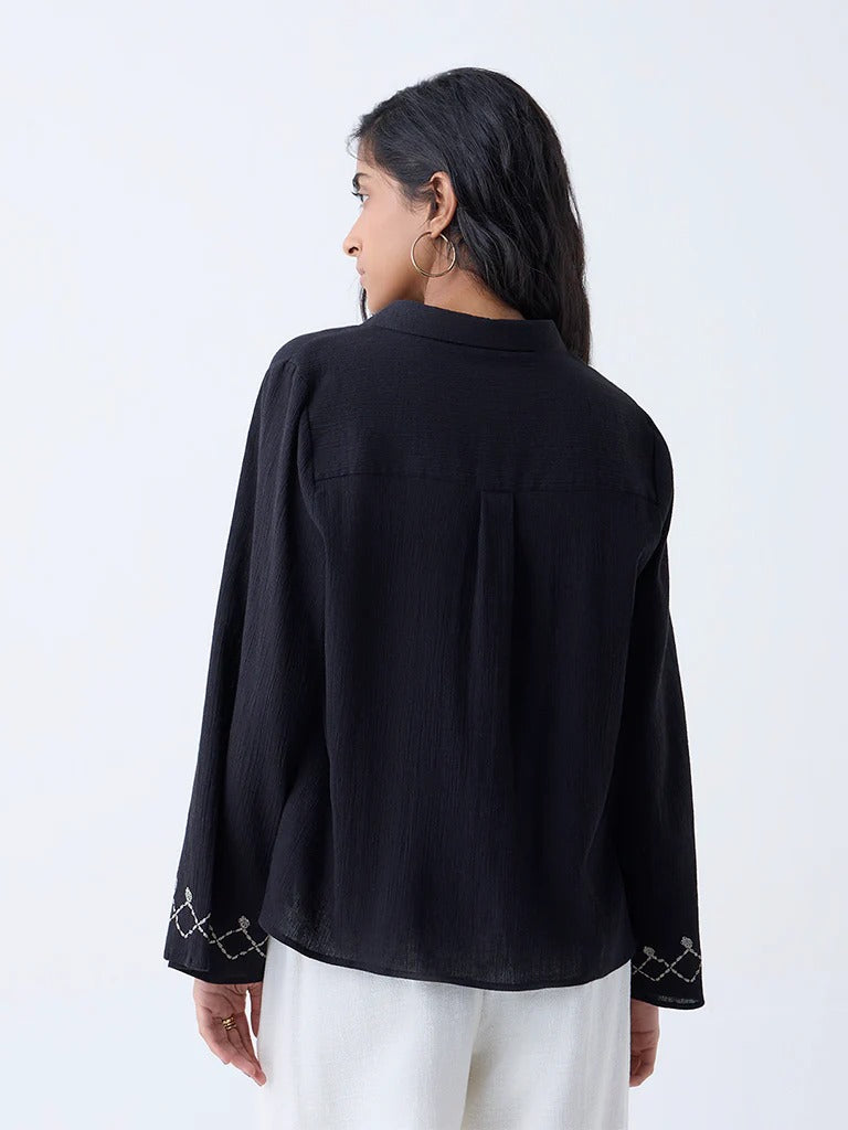 Black Floral Bombay Paisley Shirt