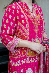 Pink Reeti Crepe Printed Kurta Suit Set