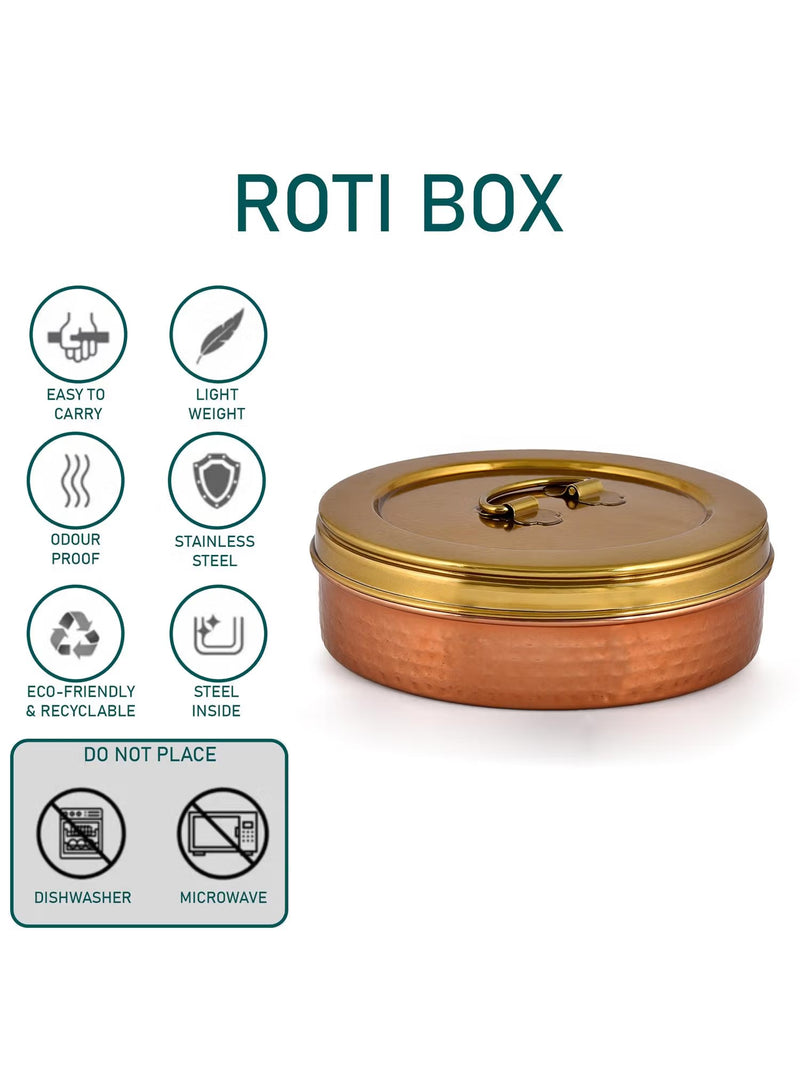 Stainless Steel Elan Roti Papad Storage Box