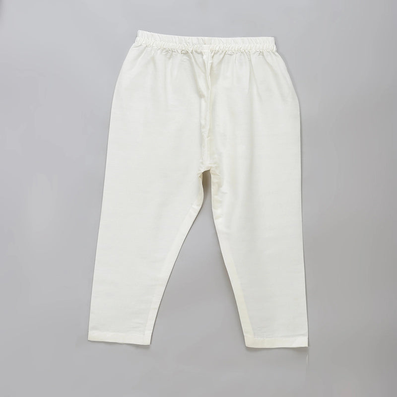 Maroon Cotton Silk Panel Kurta Pyjama Set