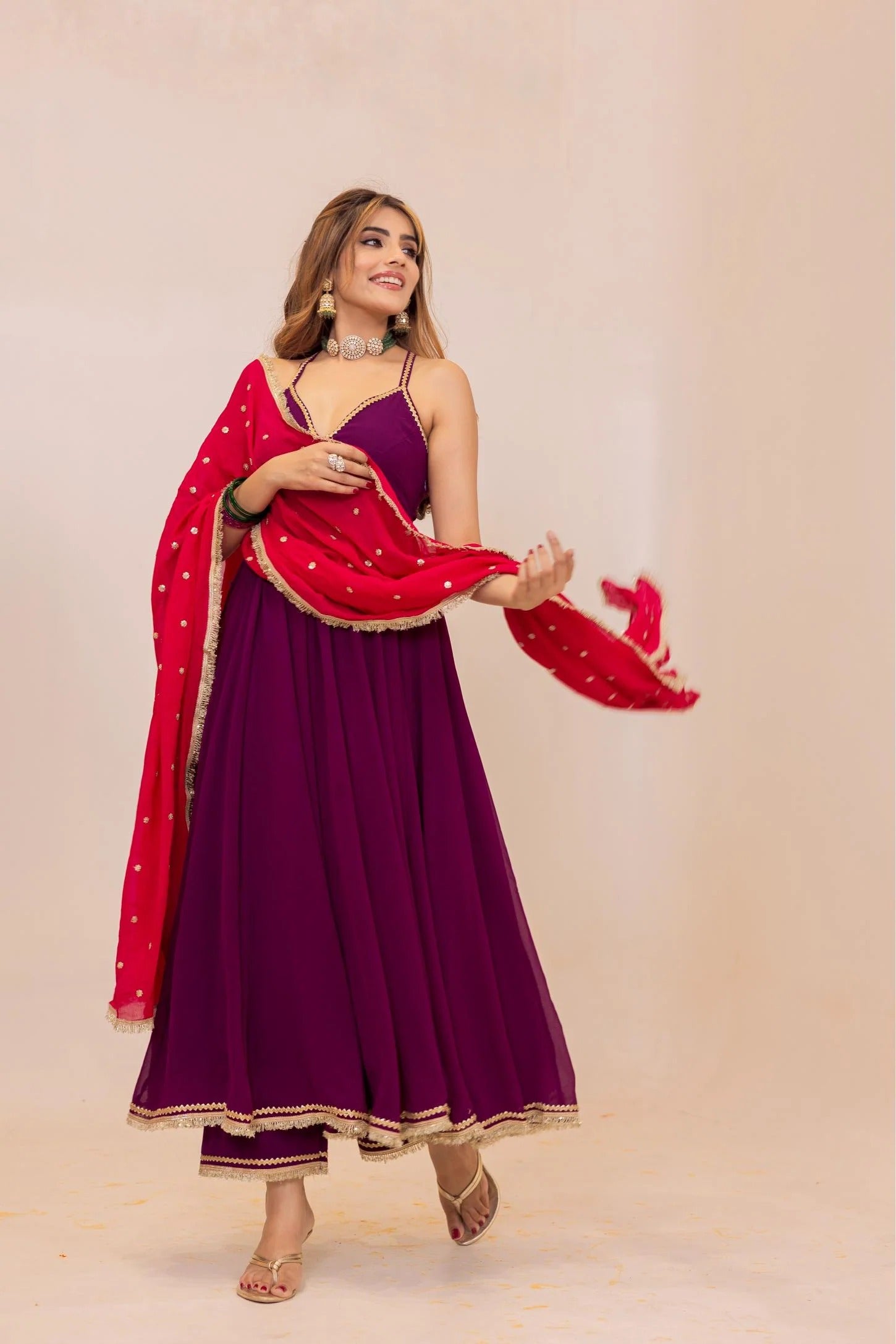 Georgette Ragini Elegant Anarkali Suit Set