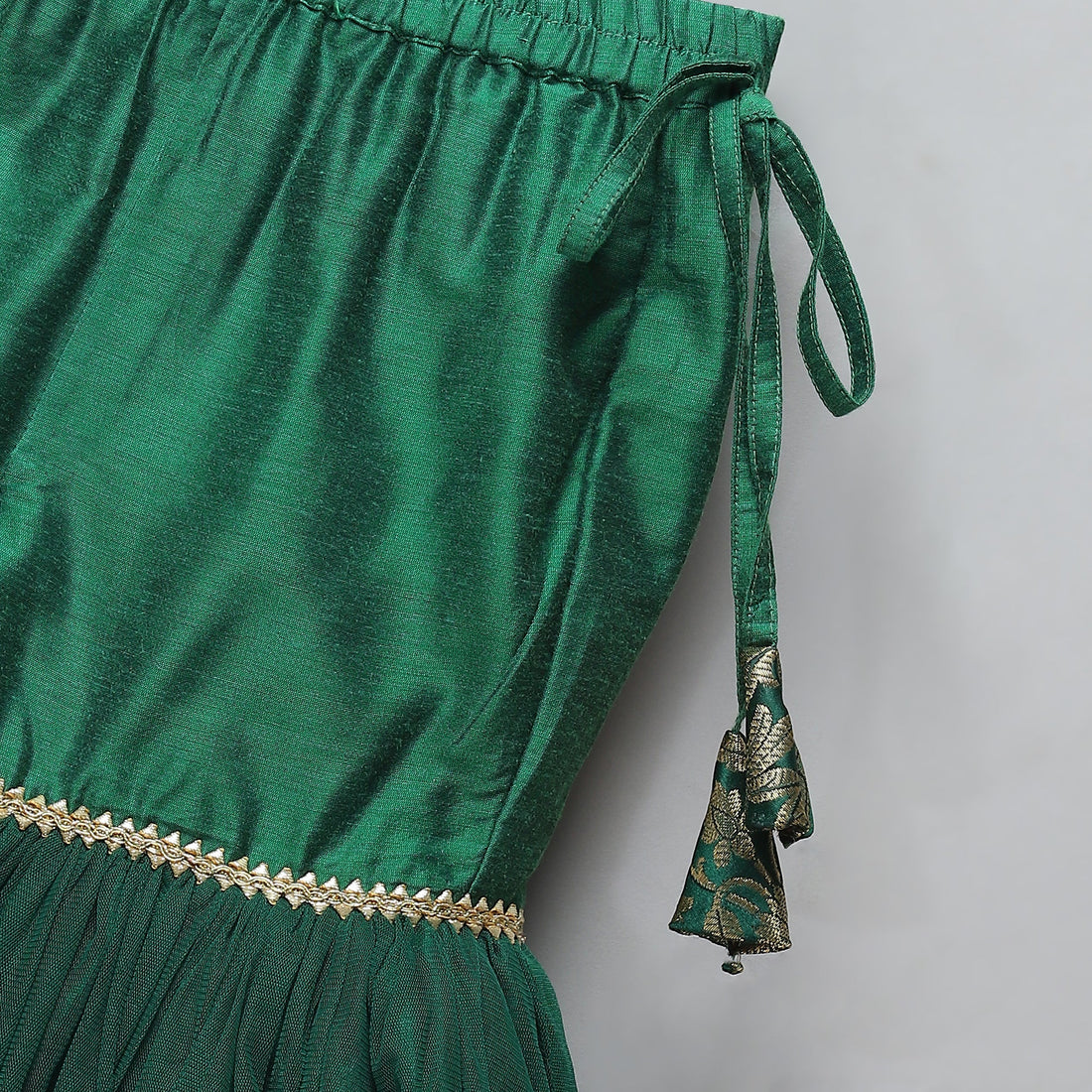 Green Brocade Cotton Silk Sharara Set