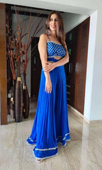 Chiffon Blue Work Jumpsuit